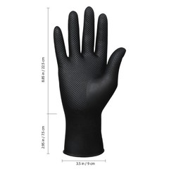 Black Reusable Latex Gloves for Salon Hair Color Dye and Daily Use Medium Size