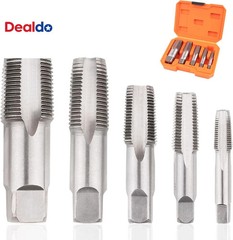 5-Piece NPT Pipe Tap Set, NPT Tap and Die Set with 1/8″, 1/4″, 3/8″, 1/2″ and 3/