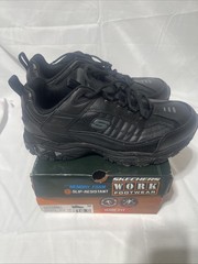 Skechers Work Footwear 20080W/ Blk Men Sz 10.5, With Memory Foam Slip Resistant