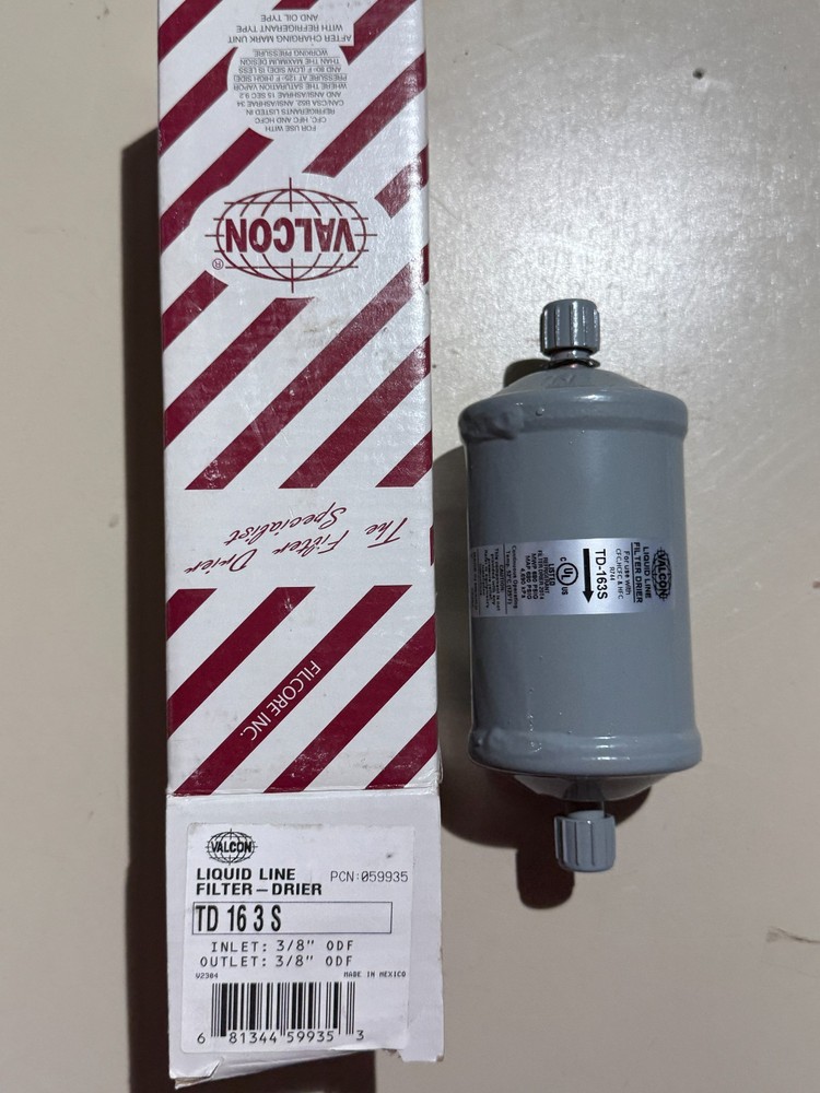 Valcon Liquid Line Filter Drier TD163S In/Out 3/8″ ODF 059935