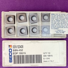 10pc SECO SSN-432 SSN 120408 Carbide Insert Seat / Shim 🎯 Machinist