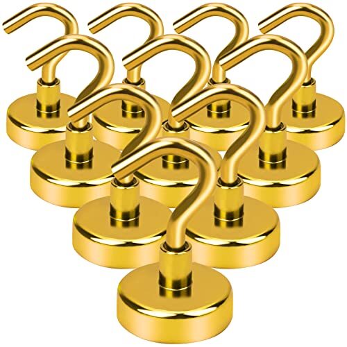 10 Heavy Duty Magnetic Hooks Strong Magnet Kitchen Utensil Hanger Tool Organizer