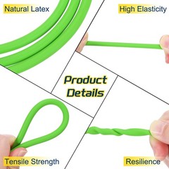 13 Ft(4M) Latex Rubber Tubing, 1/8″(3mm)ID 1/4″(6mm)OD, Green