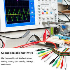 20 Pcs Electrical Jumper Cables Test Leads with Alligator Clips for Circuit new