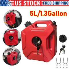 1.3 Gal Portable Gas Fuel Tank Petrol Storage Can For ATV UTV Motorcycle Car 5L