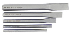 Wilde 5pc Cold Chisel Set 5/16″ to 3/4 Inch MADE IN USA High Carbon Steel