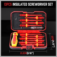 13PC 1000V Magnetic Insulated Electrician Screwdriver Set VDE-GS DIY Tool Kit