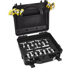Hydraulic Pressure Test Kit 5 Gauges 13 Couplings 14 Tee Connectors 5 Test Hoses