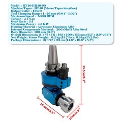 BT40-ER40 90° Side Milling Head CNC Single Output Angle Head Side Milling Head