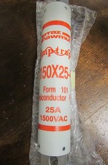 FERRAZ SHAWMUT MERSEN A150X25 4 1500V Form 101 25 AMP Trap E218435 *PER FUSE*