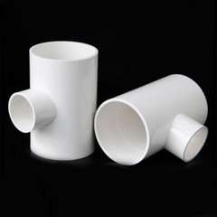 Reducing Tee Connector PVC Water Supply Pipe Fittings White/Blue/Gray All Size