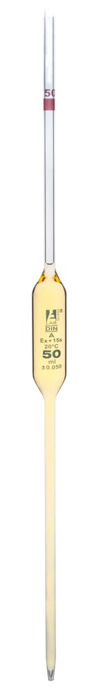 Eisco Labs 50ml Volumetric Pipette, Class A – Borosilicate Glass