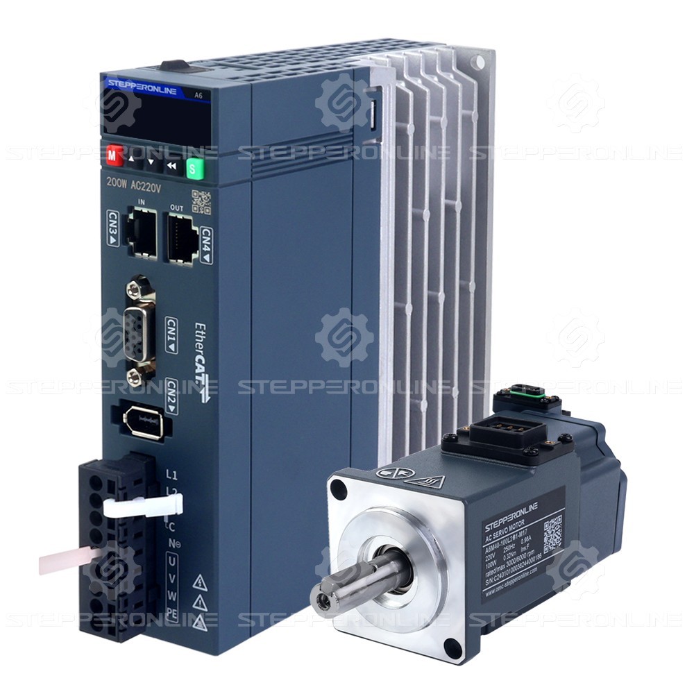 STEPPERONLINE EtherCAT 100W 400W 750W 1000W AC Servo Motor Kit 17-Bit Encoder