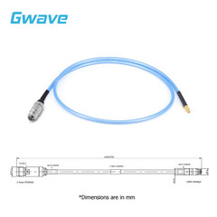 2.4mm Female to GPPO Female .086″ Semi-flexible Coax Cable, FEP Jacket, DC-50GHz