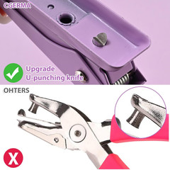 Single Hole Puncher, 1/4″ Hole, 50% Labor Savings, Heavy Duty Metal Punch, 15 Sh