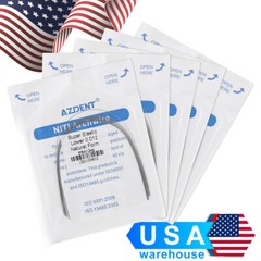 10PCS AZDENT Dental Orthodontic Super Elastic Niti Round Arch Wire Nature Form