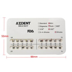 10 Packs Dental Orthodontic Standard/ Min Brackets Roth/MBT/Edgewise With Hooks