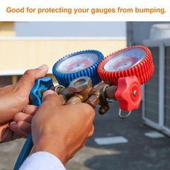 2Pack Protective Gauge Boots for 2-3/4″ Gauge Red Blue