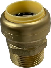 Push Fit Adapter 1 Inch Male NPT Copper Stainless Steel Plumbing Fitting