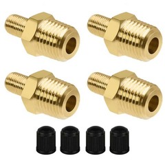 Portable Air Inflator Adapter 1/4″ NPT (M) to Standard for Schrader Valve (M)