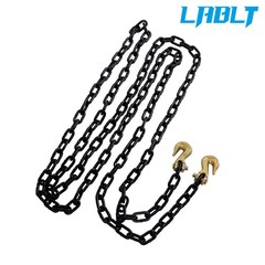 LABLT G80 Transport Binder Chain 1/4 Inch × 14 Ft | Chain with Clevis Grab Hooks