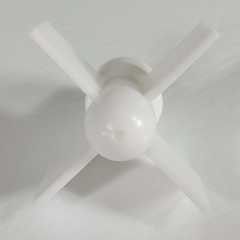 UNBRANDED PTFE Four-Bladed Agitator Impellor for Stirring Laboratory Mixtures