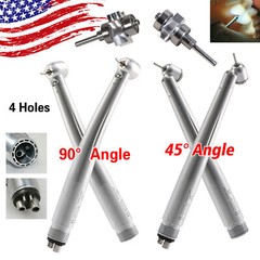 Dental Fiber Optic LED E-generator Turbine Handpiece /NO-LED High Speed 2/4Hole