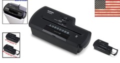 Professional Strip-Cut Shredder: Securely Shreds 8 Sheets & Credit Cards – Black