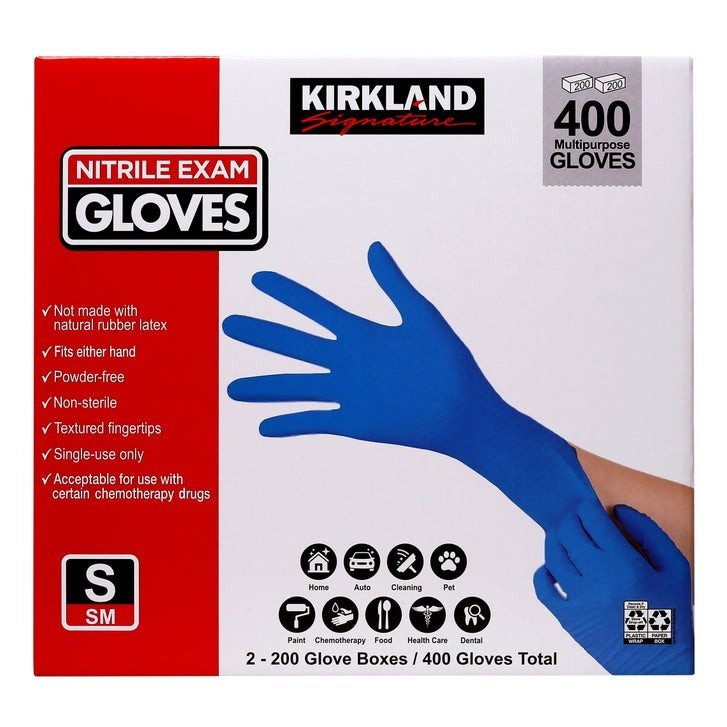 Kirkland Signature 400-count Nitrile Exam Gloves – Powder-free and Non-sterile