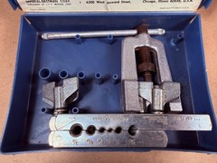 Partial Vintage Imperial Eastman Tubing Flaring & Swagging Tool Kit Case USA 45°