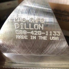 Dillon Hard Lathe Aluminum Chuck Jaw: Full Grip KW8FG 1.5MM X 60º