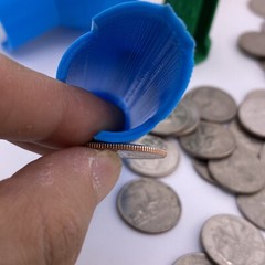 3D Printed Patented Design Coin Counter & FAST WRAP TUBES W/ Inspect&Reach Gap