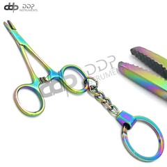 Multi Titanium Rainbow Color Needle Holder Driver Keychain Stainles Steel KC-008