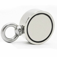 2Pcs 450LBS Fishing Magnet Super Strong Neodymium Pull Force Treasure Hunt Round