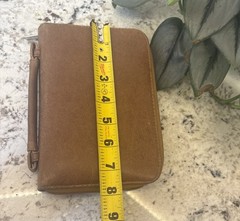Franklin Covey? Compact Brown Leather Planner Organizer Wallet Binder READ