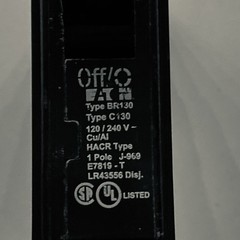 Eaton BR130 30 Amp Single Pole Thermal Magnetic Circuit Breaker NOS