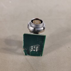 Lemo ECG.2B Right Angle Mount 8-pin Connector Soldered On PCB