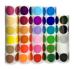 1.5″ Round Color Coded Inventory Coding Adhesive Dots 500/Roll (Choose Color)