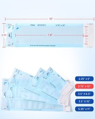Sterilization Pouches 2.75″x10″ – 2000/Case, Dual Indication