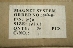 1 pcs ECLIPSE MAGNETICS N320 Neodymium Neo 1″ L x 1″ W x 1″ T Bare Magnet