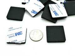 1.5″ Square Silicone Rubber Feet 3/16″ Thick 3M Adhesive Furniture Bumpers
