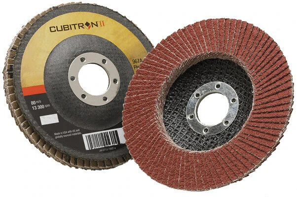OVERSTOCK: 3M Cubitron II Flap Disc 967A, Grade 60+, 4-1/2 in., 114 mm