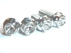 TITANIUM GRADE 5 RACE SPEC M5 HEX HEAD WITH BUILT IN WASHER CROSS DRILLED SAFETY