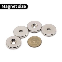10pcs N53 Strong Countersunk Ring Magnets 30×5-6mm Hole Rare Earth Neodymium