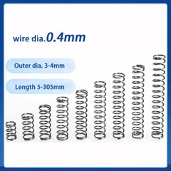 0.4mm Wire Dia Compression Spring 3/4mm OD 5-305mm Length A2 Stainless Steel