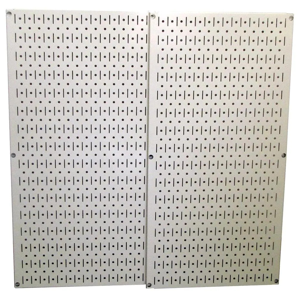 Metal Pegboard 32 in. x 32 in. Garage Storage Wall Organizer 2 Set Tool