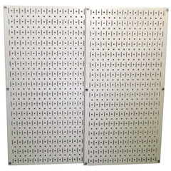 Metal Pegboard 32 in. x 32 in. Garage Storage Wall Organizer 2 Set Tool