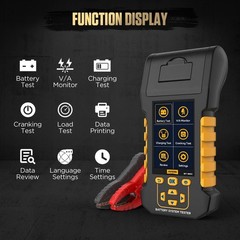 Car Battery Tester 12V 24V Automotive Battery Load Tester with Printer 20-200…