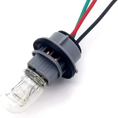 Pair Grey OE-Spec 3-Wire 7443 7444 T20 Taillight Tail/Brake Light Bulb Plug Adap