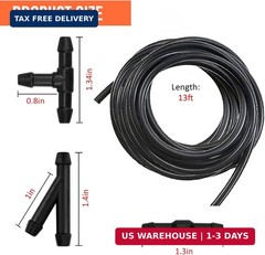 4M/13Ft Universal Washer Fluid Hose with 30 Hose Connectors, Car Windshield Wash